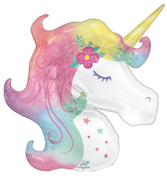 Mylar Jumbo Enchanted Unicorn - Giggles Party Store