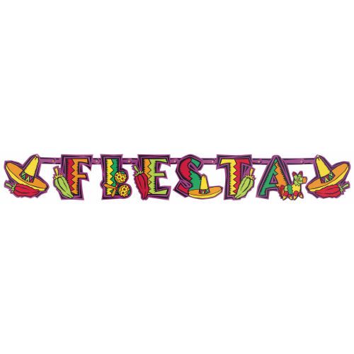 Fiesta Party Illustrated Letter Banner