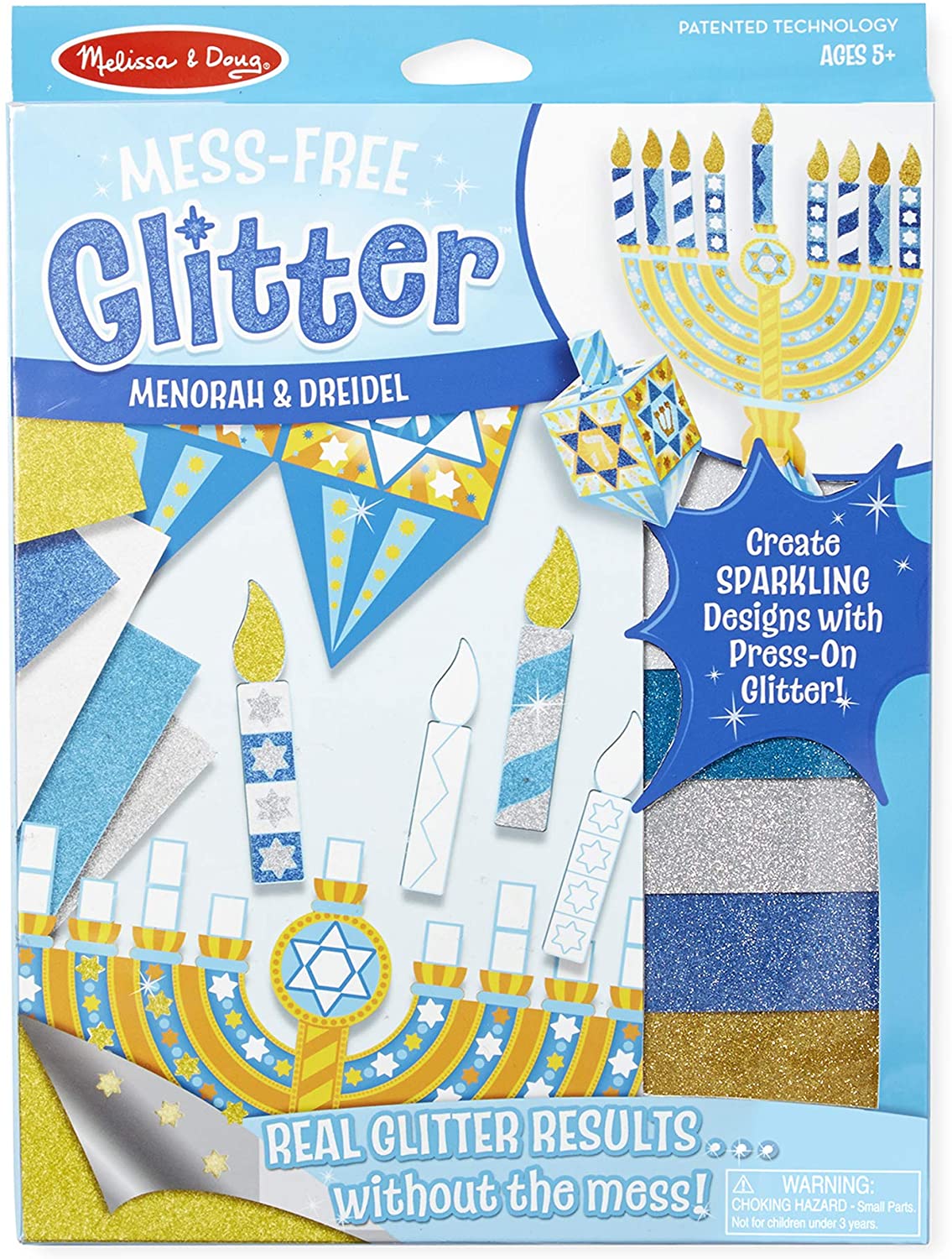 Design Your Own Glitter Menorah & Dreidel