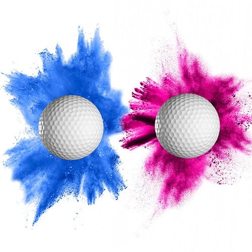 Balle de golf révélation de sexe - Bleu