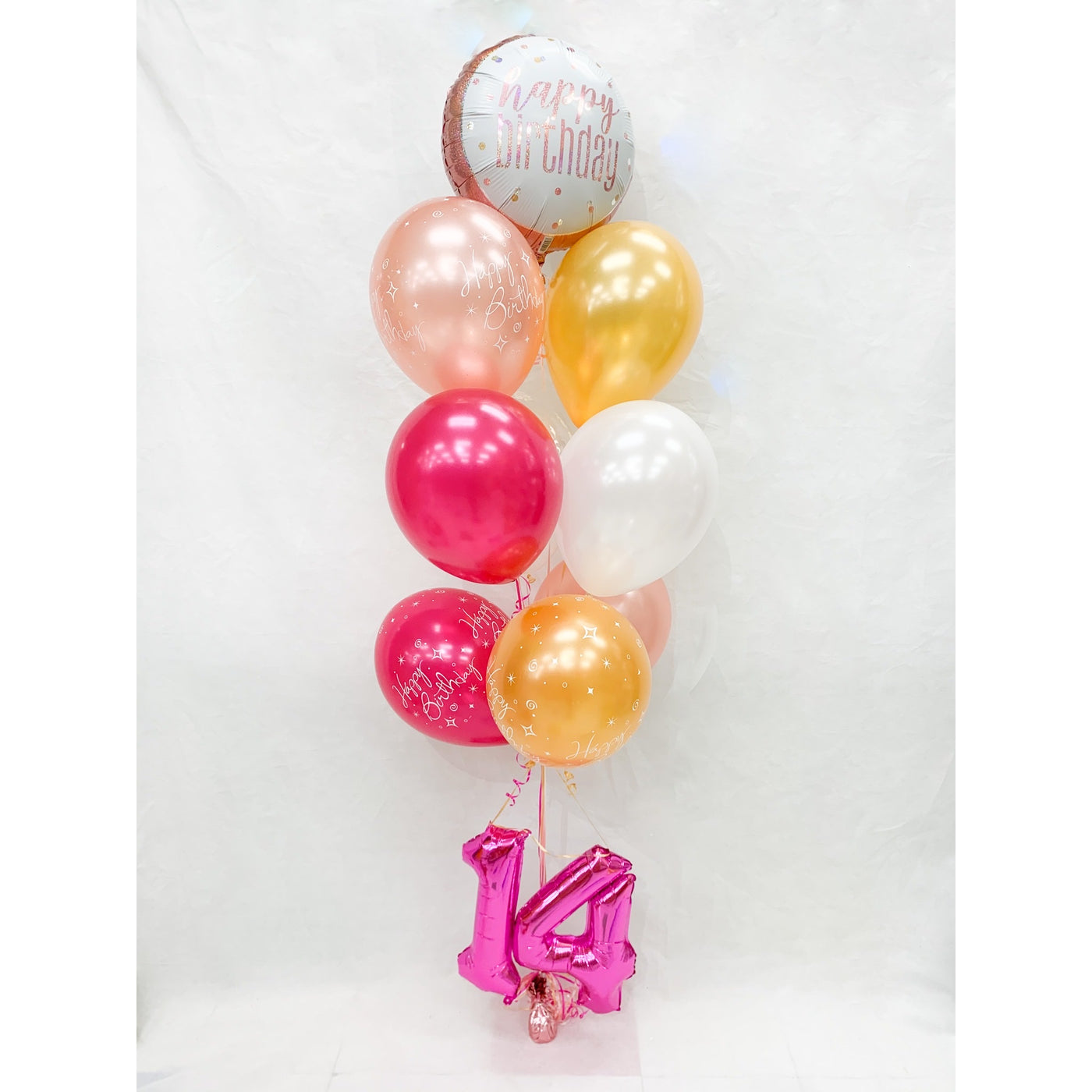 Bouquet de ballons Joyeux anniversaire avec âge