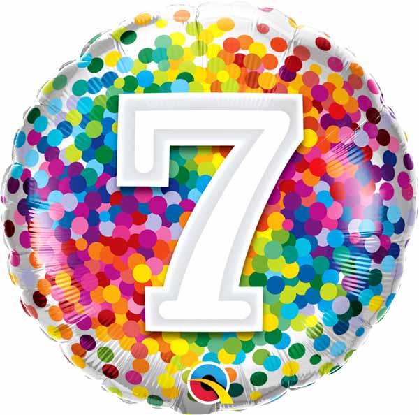 Mylar 18 in. Happy Birthday Rainbow Confetti 7