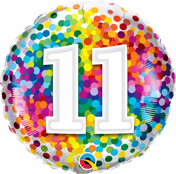Mylar 18 in. Happy Birthday Rainbow Confetti 11