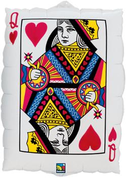 Mylar Jumbo Queen Hearts Ace of Spades